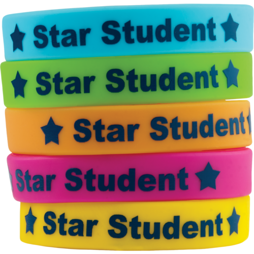 STAR STUDENT Wristbands (10 pcs) (7.25''-18.4cm)