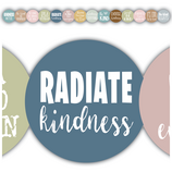 Everyone is Welcome Kindness Die-Cut Border Trim (3''x35'')(7.6cmx88.9cm) total (35'=10.6m) (12 strips)