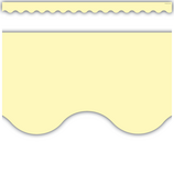 Pastel Yellow Scalloped Border Trim, (12pcs) (2.75''x35')(6.9cmx10.6m)