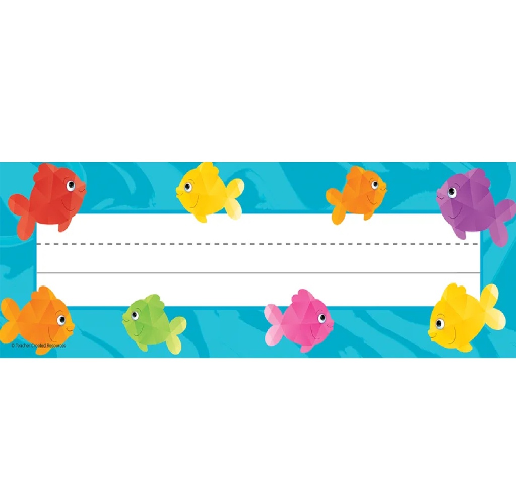 Colorful Fish Flat Name Plates  3.5''x11.5''(8.8cmx29.2cm)(36pcs)