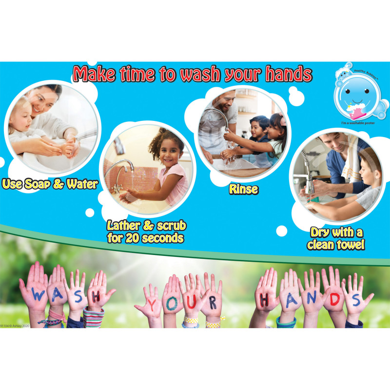 CHART MAKE TIME TO WASH YOUR HANDS (13''x19'')(33cmx48.2cm)