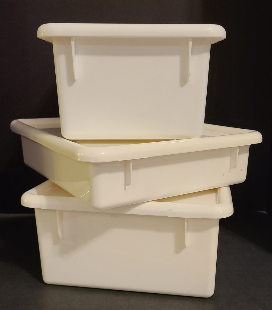 JontiCraft Tray/Tub w/cover   White   small