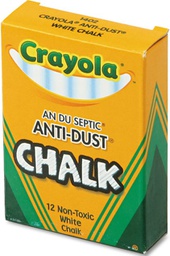 [BIN501402] White Chalk - Tuck Box (Anti-Dust) (12 Sticks)