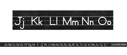 [CDX110402] Industrial Chic Alphabet Line Manu Mini B.B SET (8 pcs)(52cmx15.5cm)(20.4''x6'')