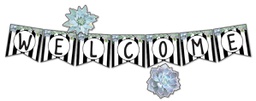 [CDX110413] Stylish Welcome BB Set (9pcs)7 pennants (11.4&quot;x11.5&quot;)(29cmx29.2cm) 2 succulents(largest 8.3&quot;x7.9&quot;(21cmx19.8cm)