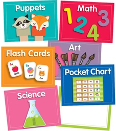 [CDX110422] Center Cards Mini Bulletin Board Set (includes 40 Center cards &amp; 8 Blanks(4''x3'')(10cmx7.6cm) (48pcs)