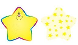 [CD120013] Colorful Stars Mini Accents 2 sided 3" (9cm) (36 pcs)