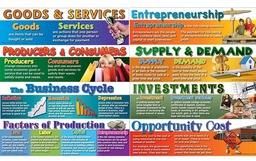 [CDX410047] Economics Mini Bulletin Board Set Gr.4-8 (53cm.x15cm)(20.8''x6'')
