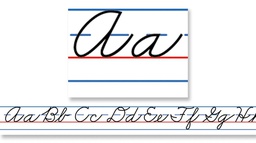 [CDX4402] Cursive Alphabet (Traditional)Desk Tape (20&quot;x1&quot;)(50.8cmx2.5cm) (36 desk tapes)