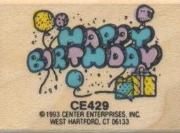 [CEX429] Happy Birthday Balloons Stamp (7.6cmx5.5cmx2.7cm)(2.9''x2''x1'')