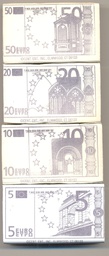 [CEX790EURO4] EURO BILLS STAMPS-5,10,20,50 (4.5cmx7.3cm)(1.7''x2.8'')