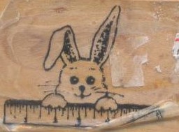 [CEXC302] Bunny With Ruler Stamp(1.75''x1.5'')(3yrs)(4.4cmx3.8cm)