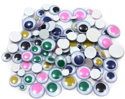[CHL64535] WIGGLE EYES PEEL N STICK ASST COLORS &amp; SIZES 100CT
