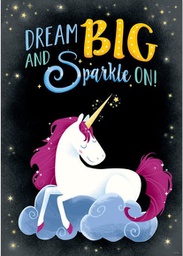 [CTPX8485] Dream Big and  Sparkle on! Unicorn Inspire u Poster (48cmx33.5cm)(18.8cmx13.2cm)