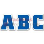 [CTPX4616] Team Spirit Navy Blue &amp; White Letter Stickers uppercase (0.7''-2cm)(133stickers)