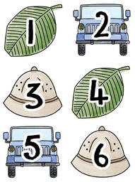 [CTPX6899] SAFARI FRIENDS CALENDAR DAYS (3''-7.6cm)    (35 pcs)