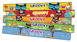 [EP62007] Pete the Cat Groovy Birthday Slap Bracelets (10pcs)(24cmx3cm)(9.4''x1.1'')