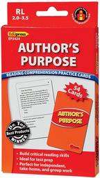 [EPX63424] Reading Comprehension Practice Cards: Author’s Purpose (RL:2.0-3.5)(Red Level) 54 Cards