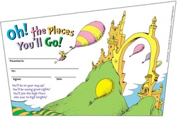 [EUX843197] SEUSS-OH THE PLACES YOULL GO RECOGNITION AWARDS (21.5cmx13.9cm)(36pcs)