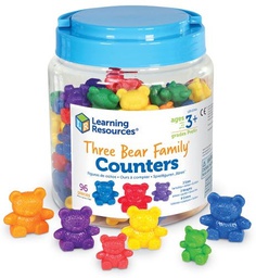 [LER0744] Three Bear Family Rainbow Counters, (Set of 96)(3+yrs)