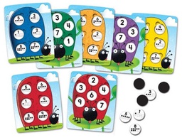[LER1764] 10 On the Spot! Ten-Frame Game (6 double-sided cards and 72 spots(pcs)