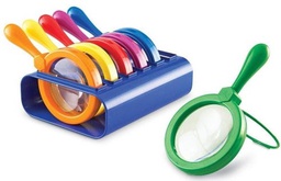[LER2884] Primary Science Jumbo Magnifiers with Stand(6pcs)(4.5''-11.4cm)(4.5x magnification)(Gr:prek+)