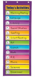 [P0020410] DRY ERASE ACTIVITY POCKET CHART  13"x34" (33cm x 86cm)