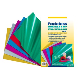 [P0057900] FADELESS METALLIC (12"x18")(30.8cmx45.7cm) ASSORTED (24CT)