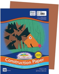 [P6703] SUNWORKS GW 9"x12" (22.8cmx30.4cm) BROWN 50CT- 50