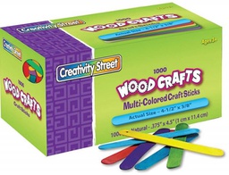 [PAC377502] Craft Sticks color (4.5”x0.37”)(11.4cmx1cm)(3+yrs)(1000pcs)