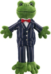 [PUCX009903] DRESSED ANIMAL PUPPETS FROG(13''-33.5cm)