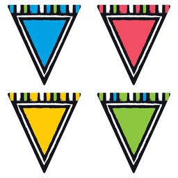 [T10664] Bold Strokes Pennants Variety pk Accents Asst. colors (6'' (15.2cm) (36pcs)