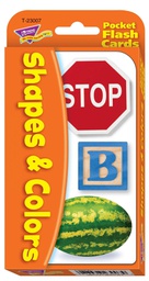 [T23007] Shapes &amp; Colors Pocket Flash Cards Two-sided (56cards)