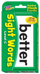 [T23029] Sight Words – Level C Pocket Flash Cards Two-sided (56cards) (6+yrs)(3.3''-8.5cm)