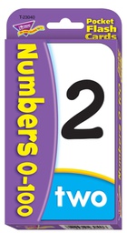 [T23040] Numbers 0-100 Pocket Flash Cards Two-sided (56cards)(3.3''-8.5cm)