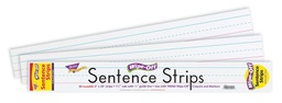 [T4001] White WIPEOFF Sentence Strips (3''x24&quot;)(7.6cmx60.9cm)(30strips)
