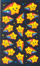 [TX46345] Rainbow Stars Super Shapes Stickers (8 Sheets) 1 large (5cmx3cm) rest (3.5cmx2cm)