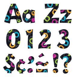 [TX79761] Swirl Dots on Black Playful Combo (4''-10cm)(216 characters)