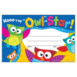 [T81046] Hooo-ray Owl-Star! Award 14cmx 21.5 cm(30 sheets)