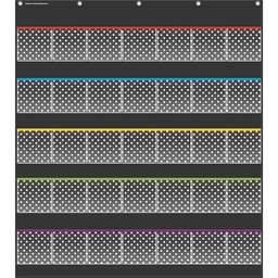 [TCR20750] Black Polka Dots Storage Pocket Chart (32.5&quot;x36.5&quot;)(82.55cmx92.7cm)