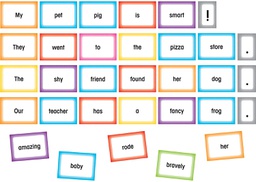 [TCRX20849] Silly Sentences Pocket Chart Cards (144pcs)(Gr:1+)