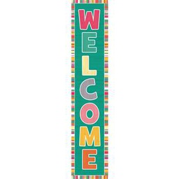[TCR2659] Tropical Punch Welcome! vertical Banner (8''x39'')(20.3cmx99cm) (1pc)