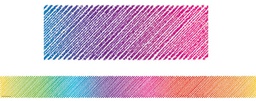 [TCR3418] Colorful Scribble Straight Border Trim (3''x35'')(7.6cmx88.9cm) total (35'=10.6m) (12pcs)