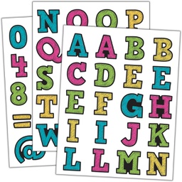 [TCRX5017] Chalkboard Brights Alphabet Stickers 2cm(120 Stickers)
