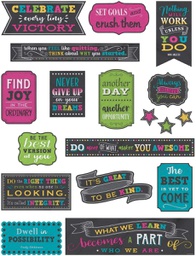 [TCR5575] CHALKBOARD BRIGHTS POSITIVE SAYINGS 21&quot;x6&quot;(53.3cmx15.2cm)(18pcs)