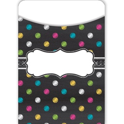 [TCR5657] Chalkboard Brights Library Pockets 3.5''x5''(8.8cmx12.7cm)(35pcs)