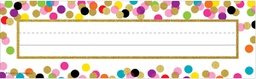 [TCR5886] Confetti Flat Name Plates 3.5''x11.5''(8.8cmx29.2cm)(36pcs)