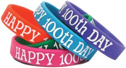 [TCR6568] Happy 100th Day Wristbands (10 pcs) (7.25''-18.4cm)