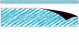 [TCRX77291] Aqua Scribble Magnetic Border 24&quot; x 1.5&quot;. 24 total feet ( 61 cm x 3.8 cm  7.3 m total)