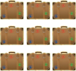 [TCR8572] Travel the Map Luggage Mini Accents (2.6'' (6.6cm) (36pcs)
